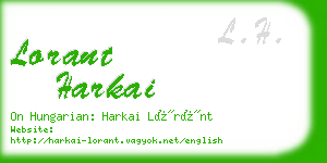 lorant harkai business card